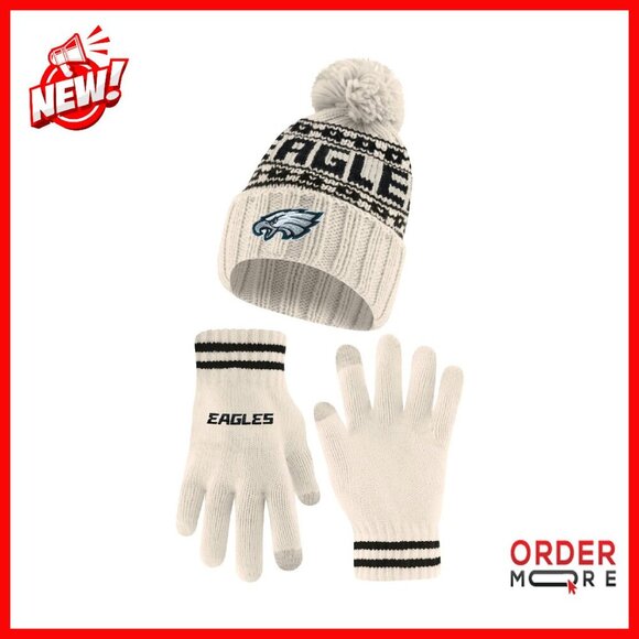 Accessories - NFL Team Winter Beanie Hat with Touch Screen Gloves Set